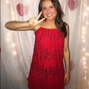 Red Free People Mini Dress